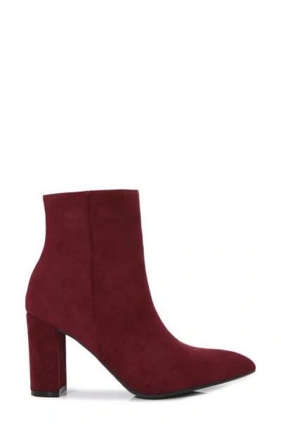 Berness Sara Block Heel Bootie In Burgundy