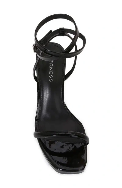 Berness Wraparound Ankle Strap Platform Sandal In Black