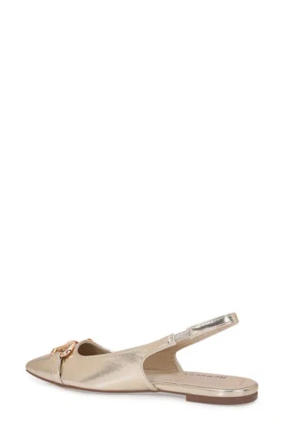 Berness Bit Slingback Flat In Gold