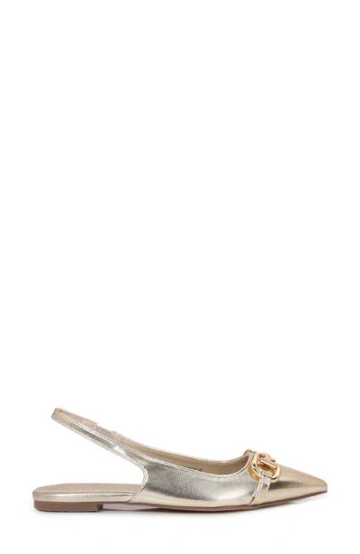 Berness Bit Slingback Flat In Gold