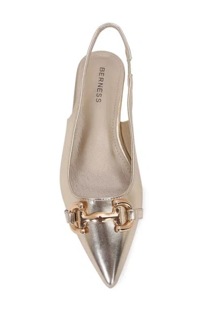 Berness Bit Slingback Flat In Gold