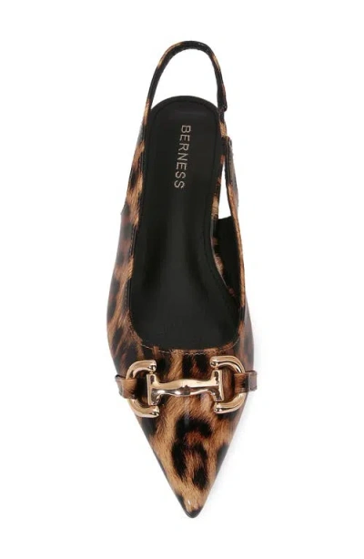 Berness Bit Slingback Flat In Animal Print