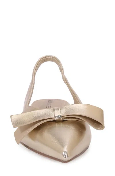 Berness Bow Slingback Flat In Gold