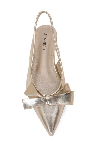 Berness Bow Slingback Flat In Gold
