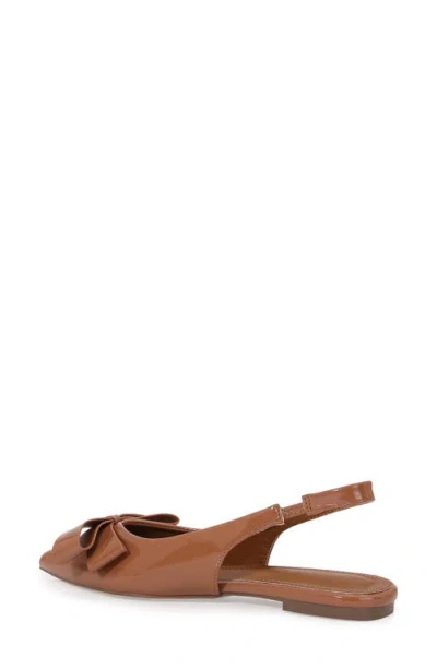 Berness Bow Slingback Flat In Brown