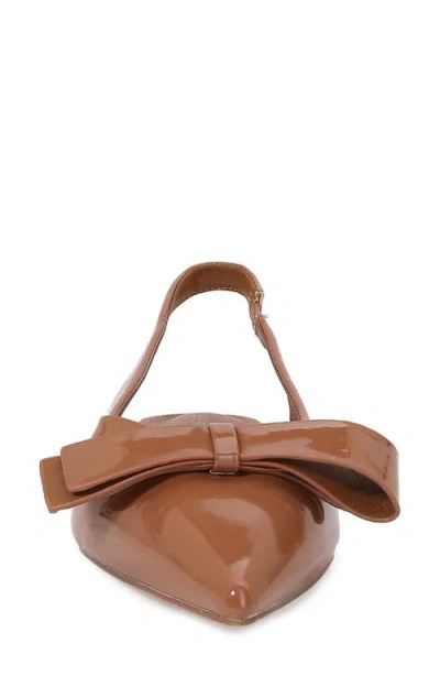 Berness Bow Slingback Flat In Brown
