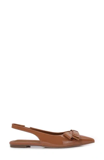 Berness Bow Slingback Flat In Brown