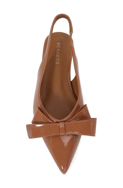 Berness Bow Slingback Flat In Brown