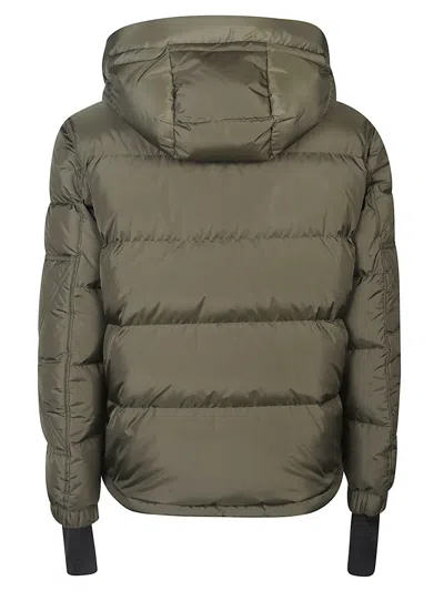 Moncler Grenoble Short Down Jacket With Hood In Green