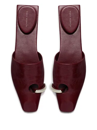 Tory Burch Pierced Mule In Red