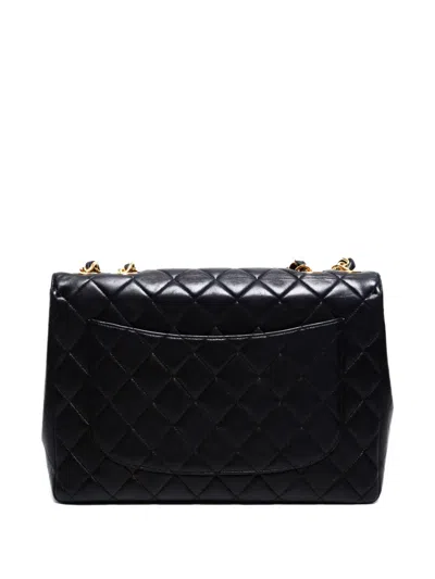 Pre-owned Chanel 1996-1997 Large Classic Flap Shoulder Bag In Black