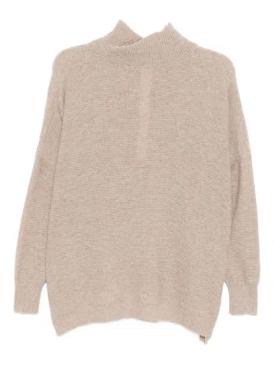 Forme D'expression Twisted-neck Top In Neutral