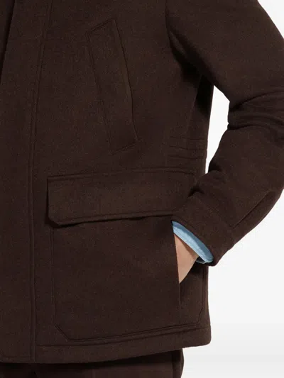 Zegna Oasi Cashmere Elements Car Coat In Brown