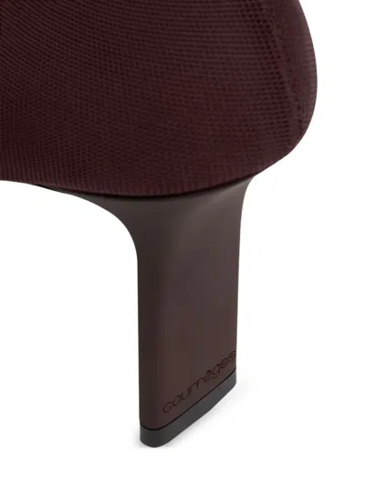 Courrèges Square-toe Mesh Over-the-knee Boots In Multi