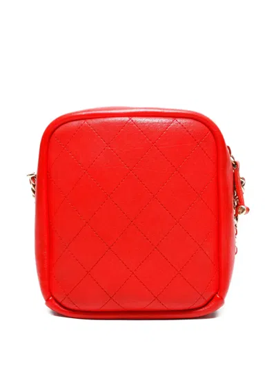 Pre-owned Chanel 2018-2019 Bicolore Shoulder Bag In Red