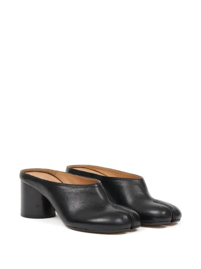 Maison Margiela Mule Tabi In Pelle In Black