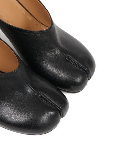 Maison Margiela Mule Tabi In Pelle In Black