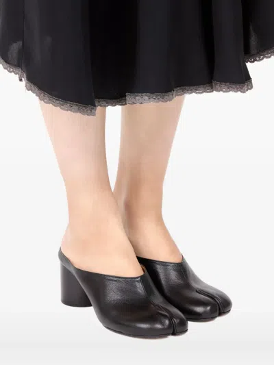 Maison Margiela Mule Tabi In Pelle In Black