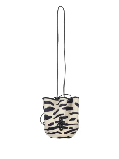 Ruslan Baginskiy Animal-print Drawstring Bucket Bag In White