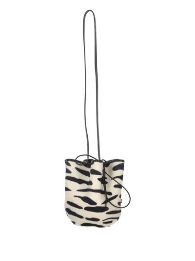 Ruslan Baginskiy Animal-print Drawstring Bucket Bag In White