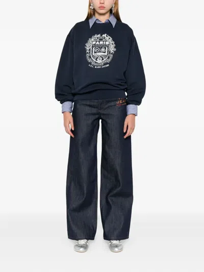 Apc The Mens Paris Crewneck Marc Jacobs In Blue