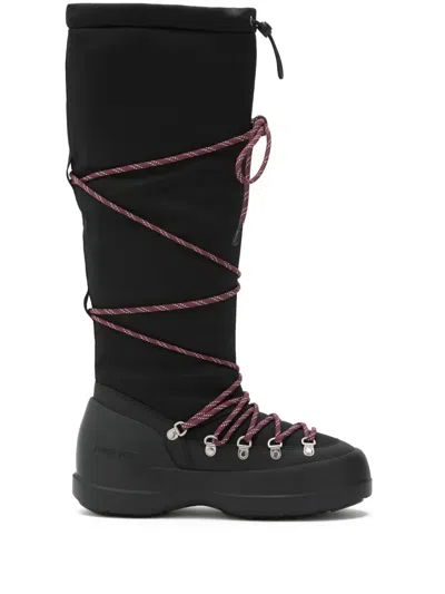 Moon Boot Luna Lace-up Boots In Black