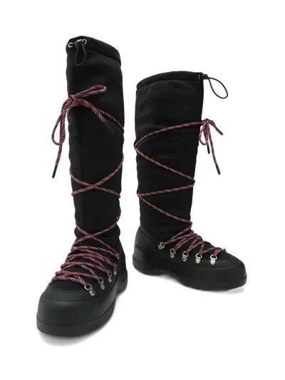 Moon Boot Luna Lace-up Boots In Black
