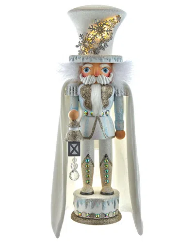 Kurt Adler 18-inch Hollywood White Snowflake Soldier Battery-operated Led Nutcracker In White