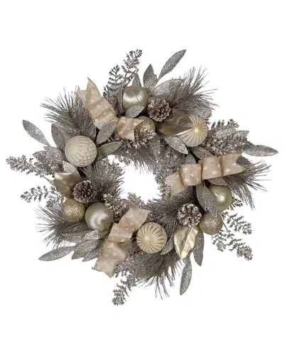 Kurt Adler Wreath In Silver