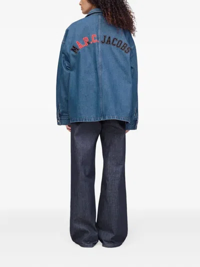 Marc Jacobs Embroidered-patch Denim Jacket In Blue