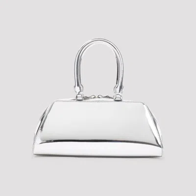 Givenchy Small Antigona East-west Laminated Leather Handbag In Silver