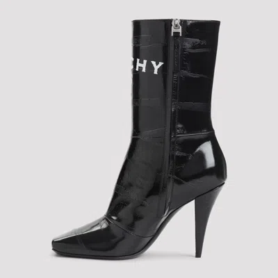 Givenchy Sliced Square Patent Leather Ankle Boots In Multi