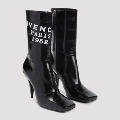 Givenchy Sliced Square Patent Leather Ankle Boots In Multi