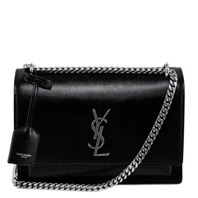 Saint Laurent Sunset Shoulder Bag In Black