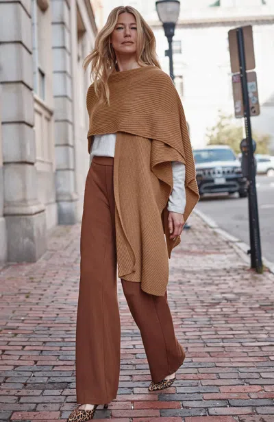 Jjill J.jill Mixed-rib Ruana