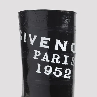 Givenchy Sliced Square Patent Leather Ankle Boots In Black