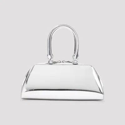 Givenchy Small Antigona East-west Laminated Leather Handbag In Silver