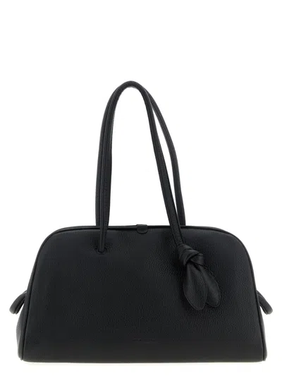 Jacquemus Le Petit Turismo Grain Leather Bag In Black
