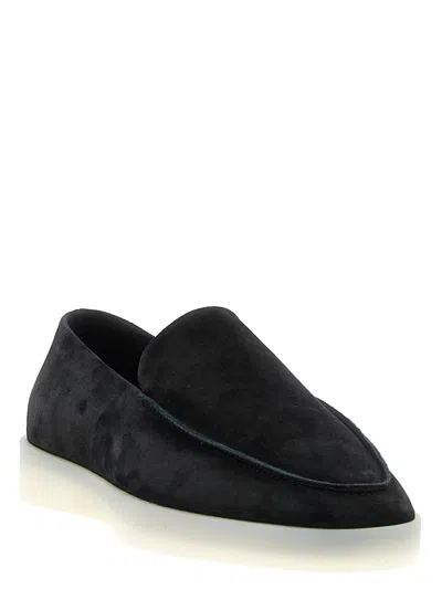 Fear Of God Suede Loafers With Rubber Sole And Round Toe In Black
