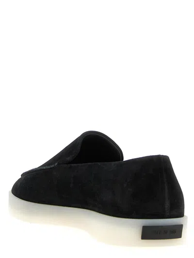 Fear Of God Suede Loafers With Rubber Sole And Round Toe In Black
