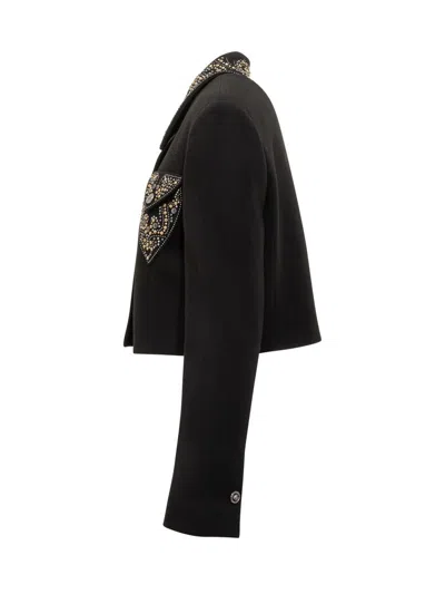 Versace Blazer Informal In Crepe Di Lana Light Weight In Multi