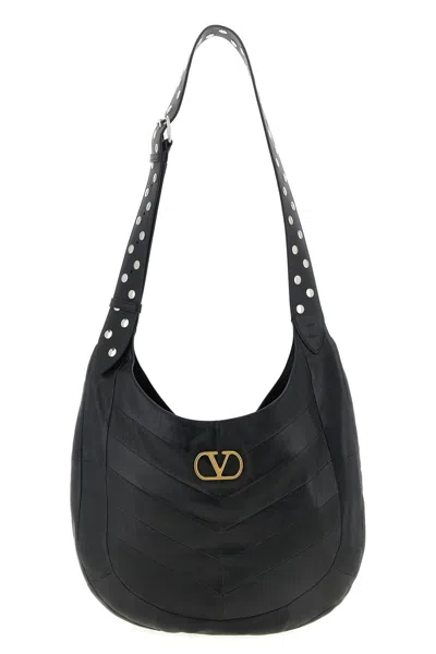 Valentino Womens Nero Hoboho Medium Leather Shoulder Bag In Black