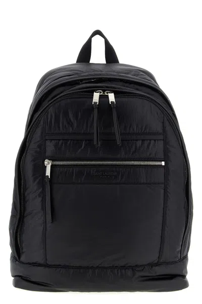 Saint Laurent Urban Style Backpack Featuring Multiple Elements In Black