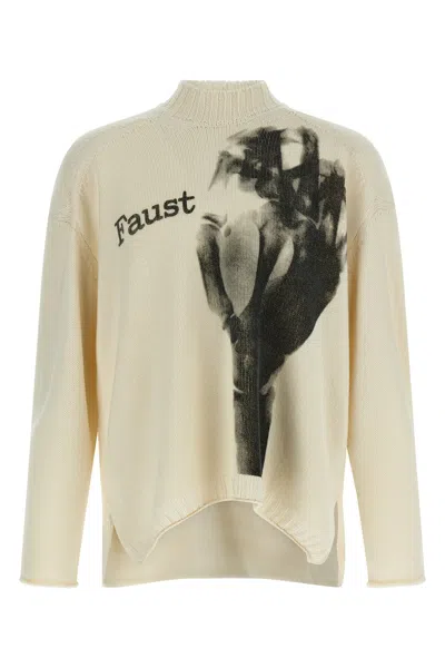 Undercover Asymmetric Hem Graphic Print Sweater In Multi