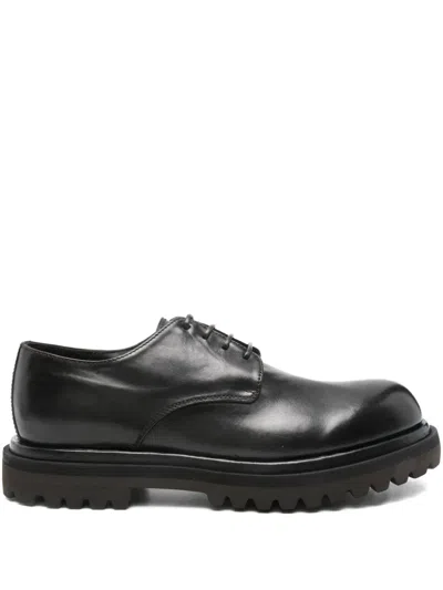 Officine Creative Leather Derby Shoes In Black
