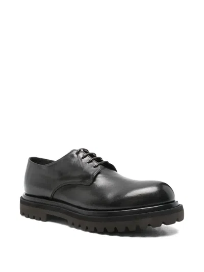 Officine Creative Leather Derby Shoes In Black