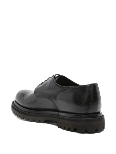 Officine Creative Leather Derby Shoes In Black