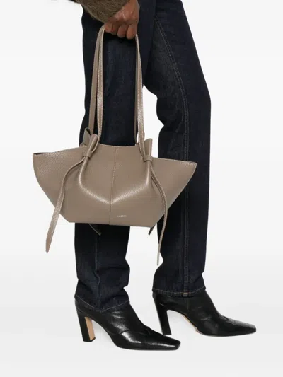 Yuzefi Mochi Pebble-textured Tote Bag In Brown