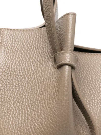 Yuzefi Mochi Pebble-textured Tote Bag In Brown