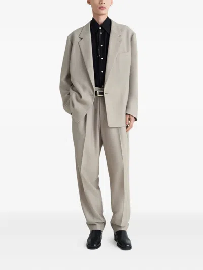 Lemaire Double-breasted Tailored Blazer In Neutral